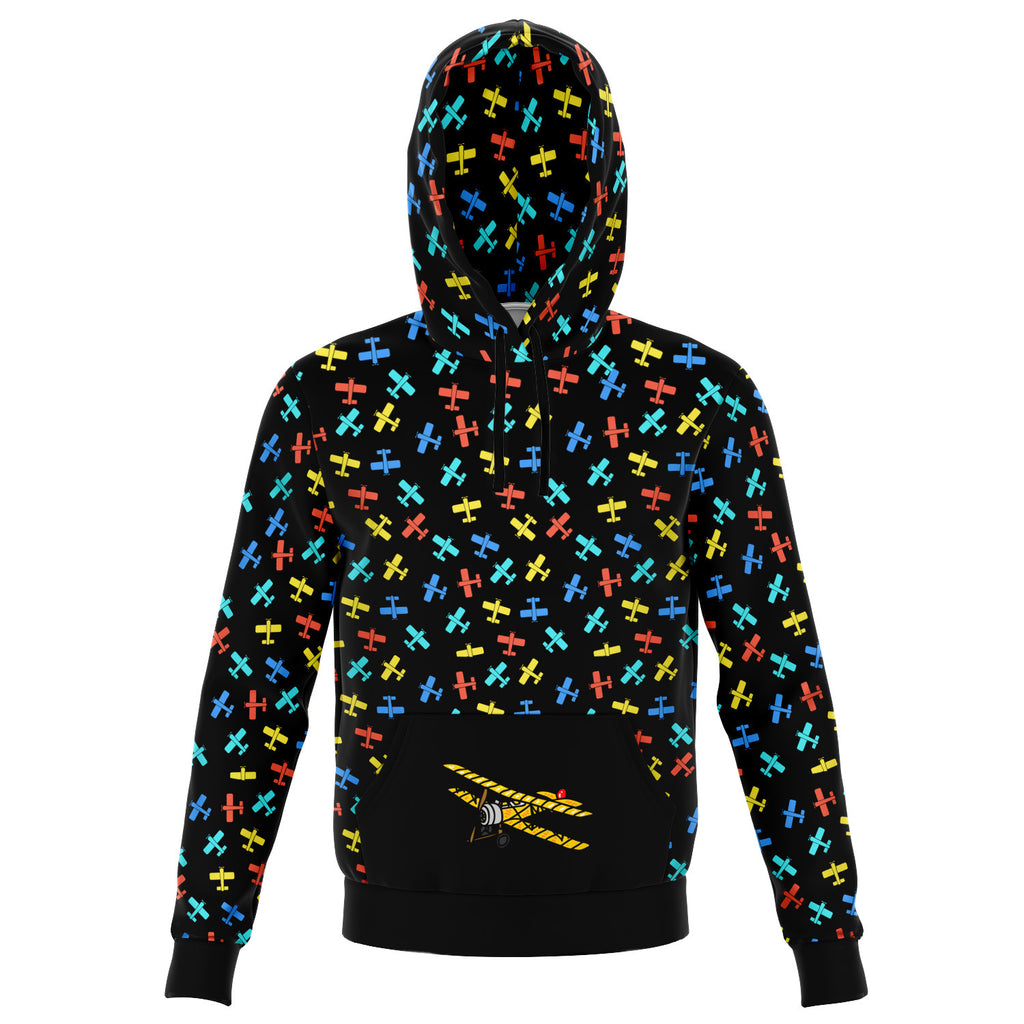 Colorful Cessna Pattern Athletic Hoodie