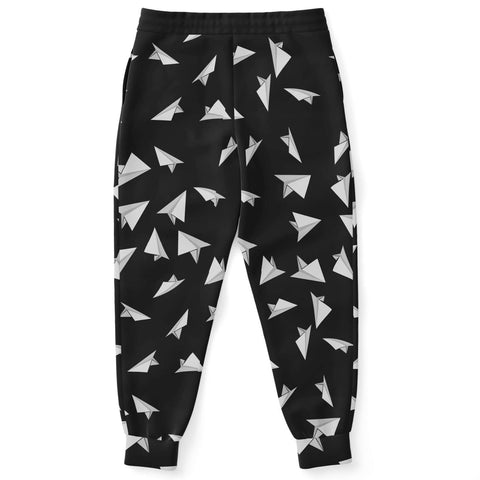 Paper Plane Pattern Athletic Jogger