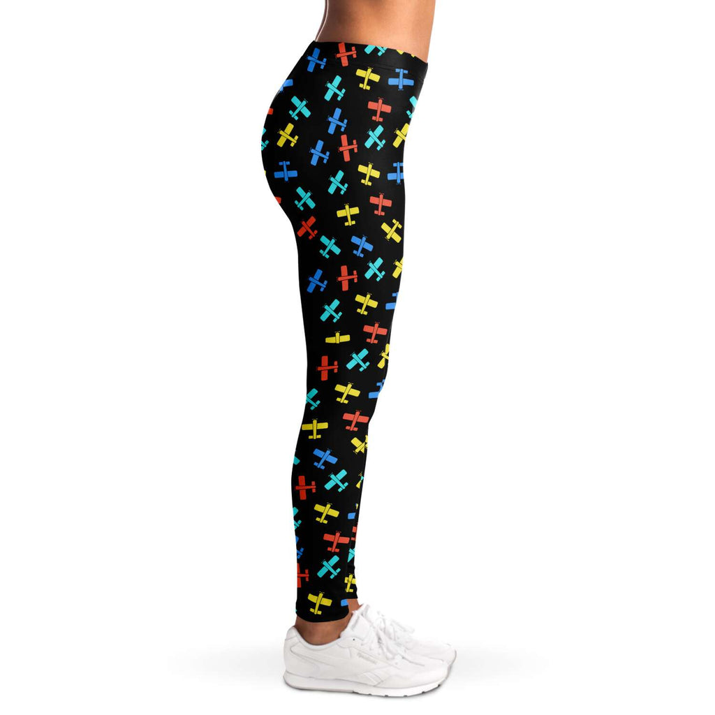 Colorful Cessna Pattern Legging