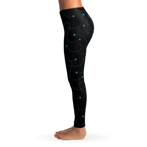 Blue Airplane Web Legging