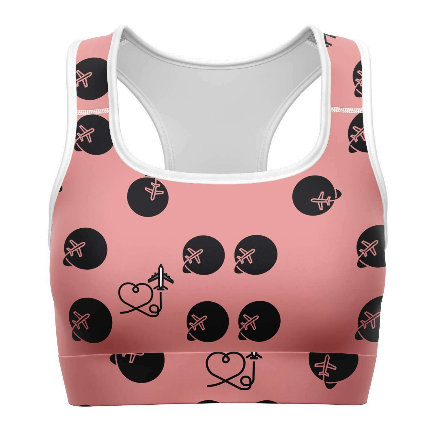 Travel Lover Polka Sports Bra