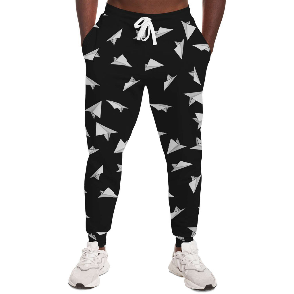 Paper Plane Pattern Athletic Jogger