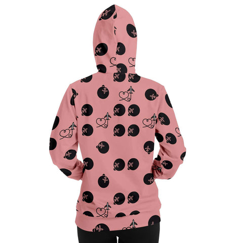 Travel Lover Polka Athletic Hoodie