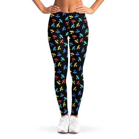 Colorful Cessna Pattern Legging