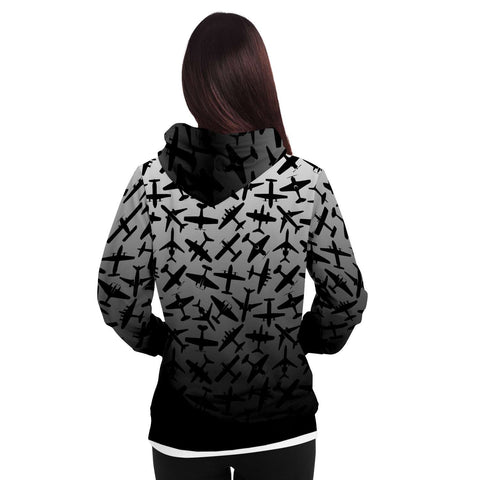 Airplane Silhouette Athletic Hoodie