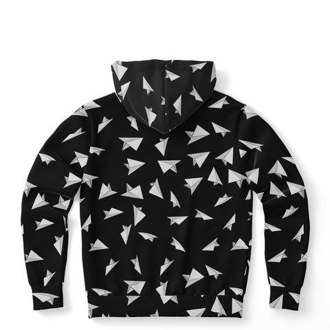 Paper Plane Pattern Athletic Hoodie