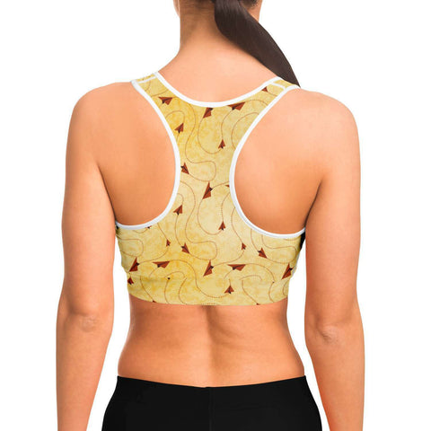 Paper Plane Routes Sports Bra